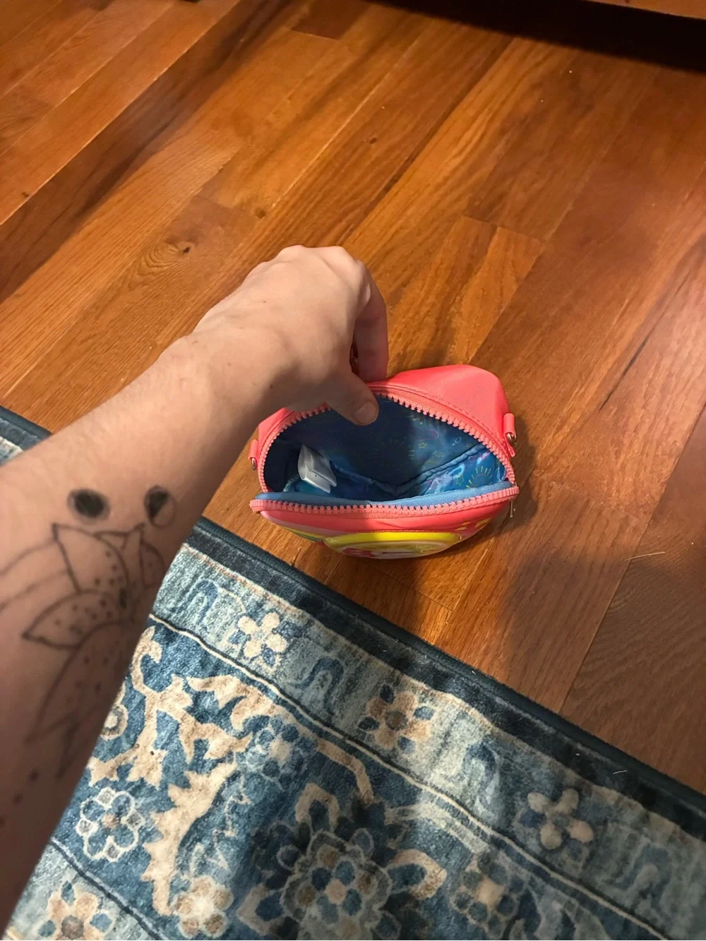 Care Bears Heart-Shaped Rainbow Accent Pouch